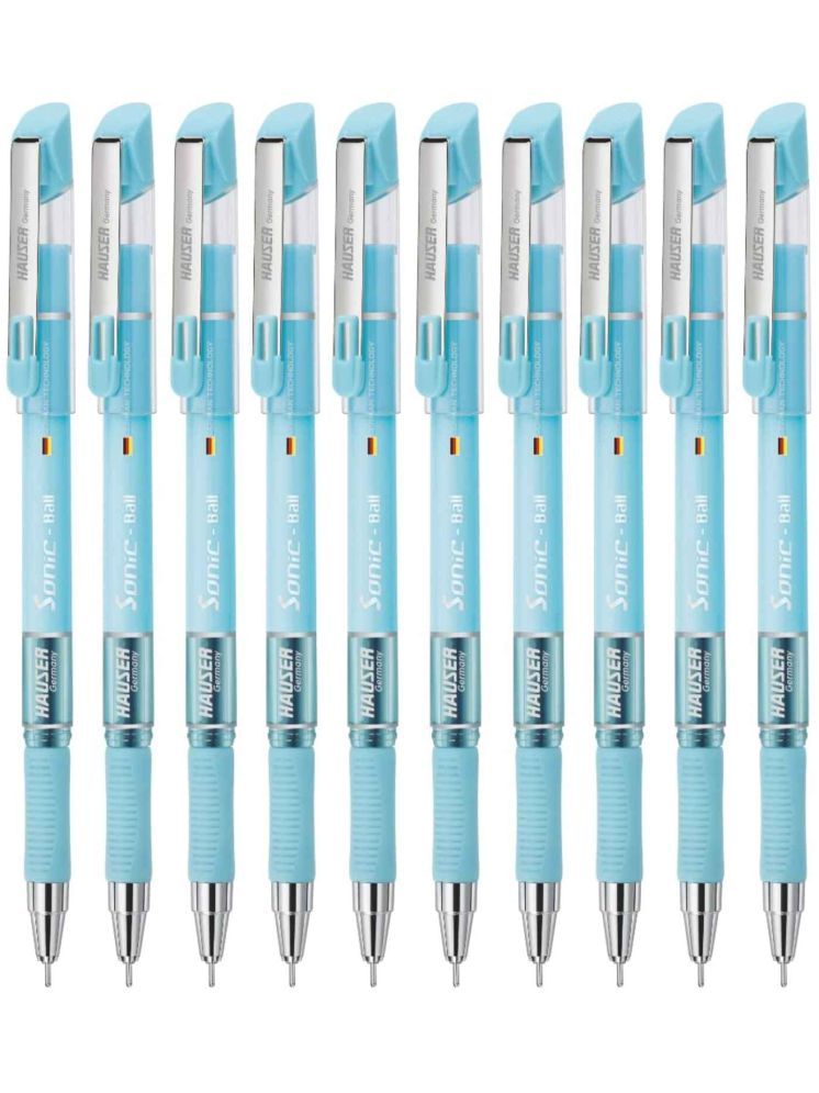     			Hauser Sonic X Ball Pen Card Pack Blue Ink, Set Of 10 Pens