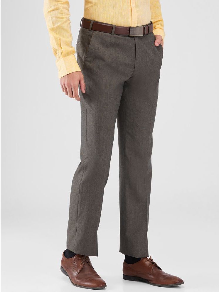     			Park Avenue Regular Flat Men's Formal Trouser - Brown ( Pack of 1 )