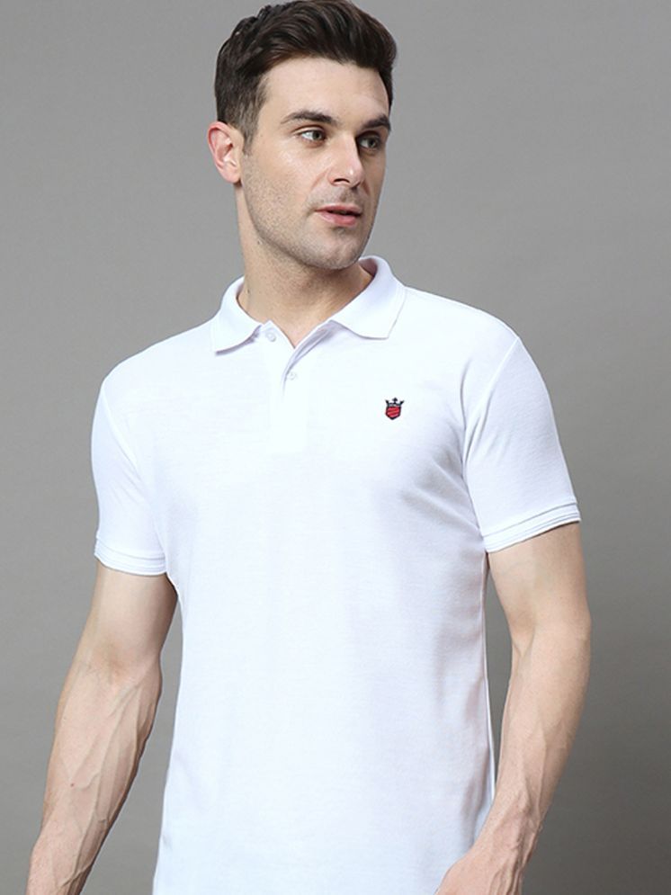     			R.ARHAN PREMIUM Cotton Blend Regular Fit Solid Half Sleeves Men's Polo T Shirt - White ( Pack of 1 )