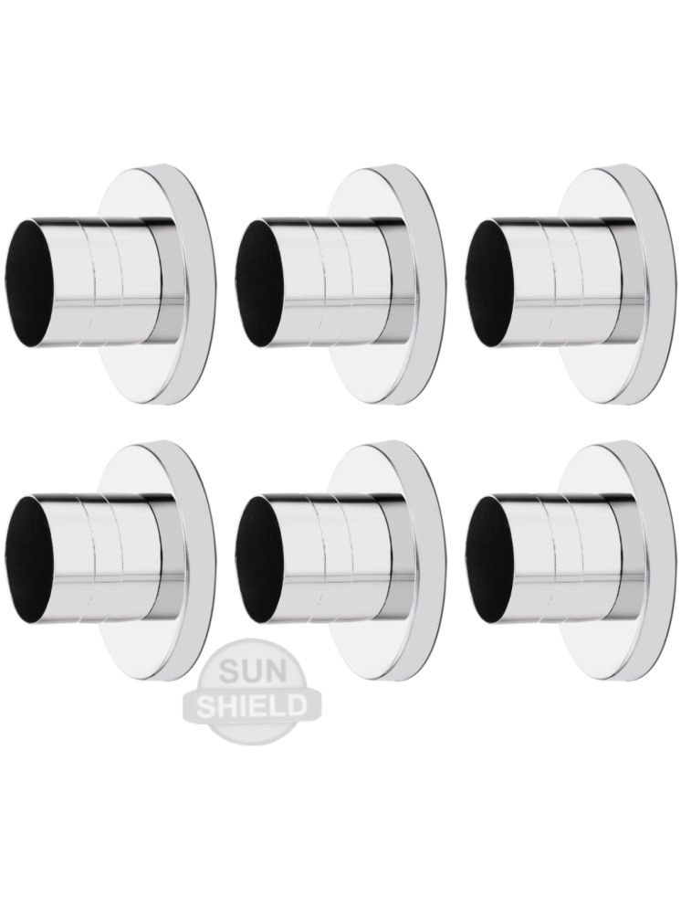     			Sun Shield Silver Stainless Steel Single Rod Bracket ( Pack of 6 )