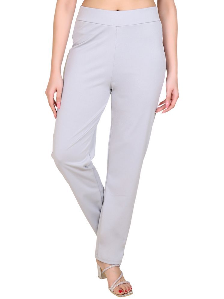     			Whyme Fashion Light Grey Cotton Blend Regular Women's Casual Pants ( Pack of 1 )