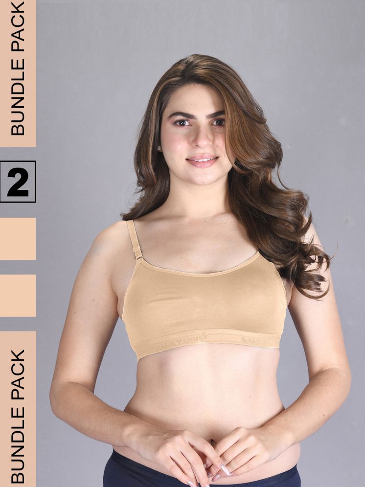     			lux venus Pack of 2 Cotton Non Padded Women's Everyday Bra ( Beige ) VEN_BRA121_SK_2PC