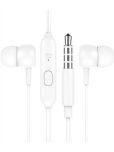 MZ W-R01 3.5 mm Wired Earphone In Ear Volume Controller White