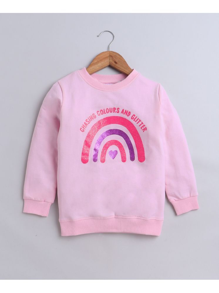     			BUMZEE Baby Pink Girls  Full Sleeves Cotton Sweatshirt Age - 12-18 Months