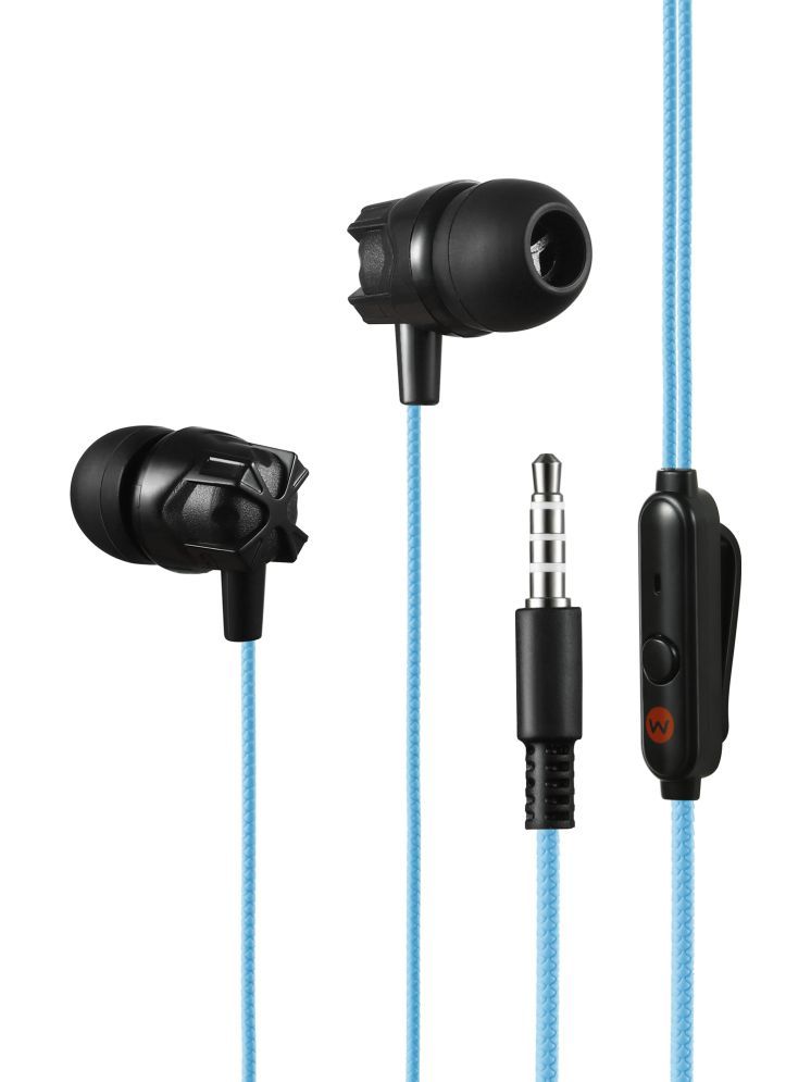     			MZ M106 3.5 mm Wired Earphone In Ear Volume Controller Blue