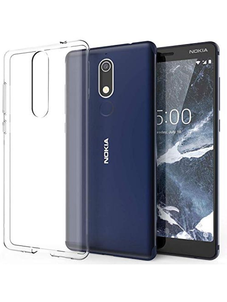     			Megha Star*** Plain Cases Compatible For Silicon Nokia 5.1 ( Pack of 1 )