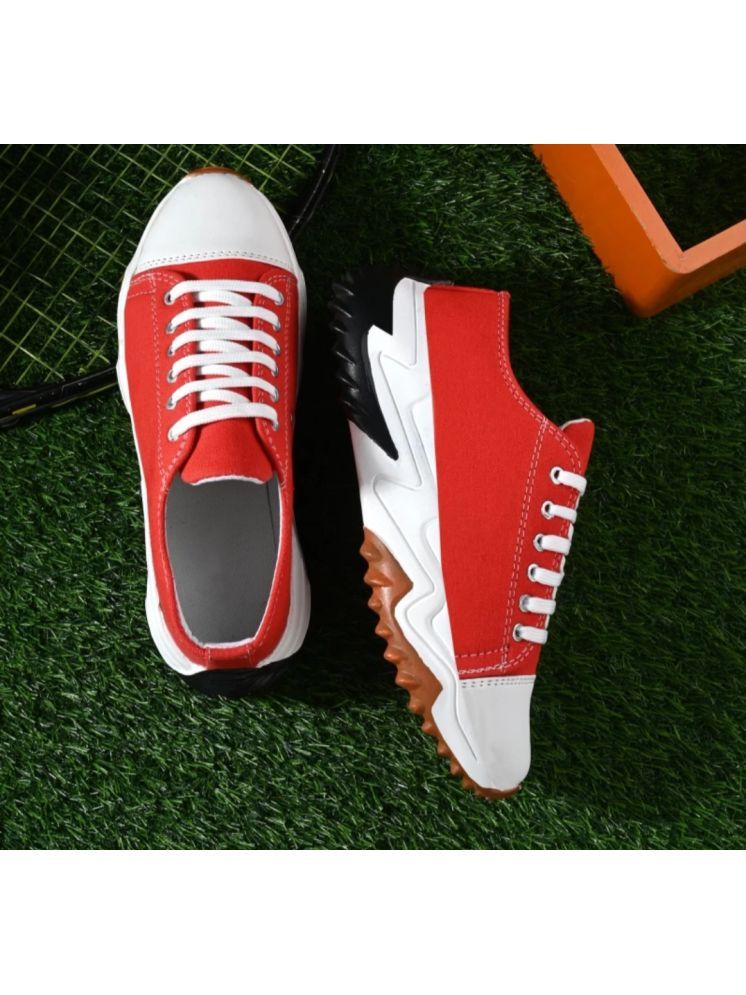     			NARKI Casual Sneakers  For Men Red Men's Outdoor Shoes