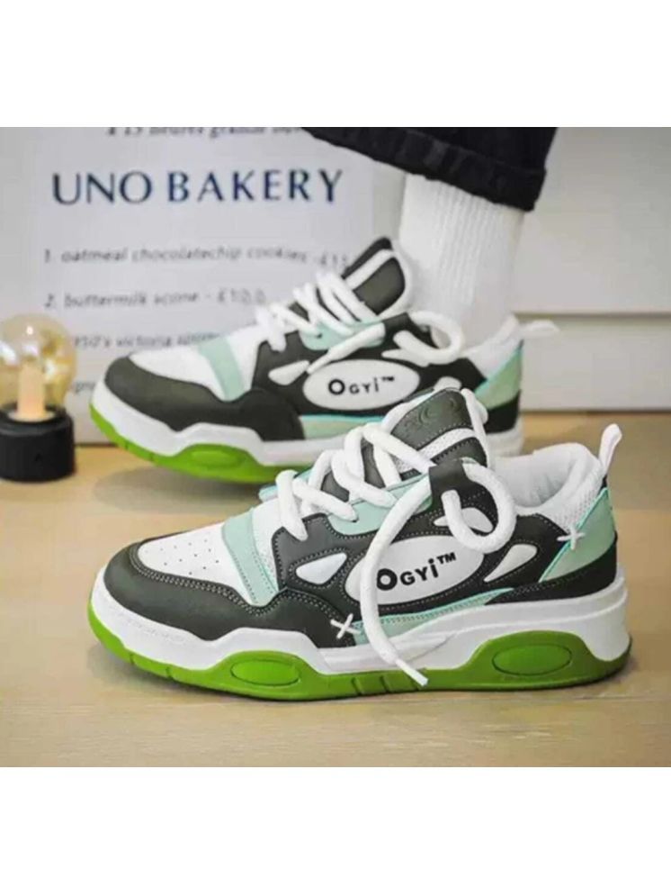     			NARKI Trendy, Casual Sneakers Shoes Sea Green Men's Outdoor Shoes