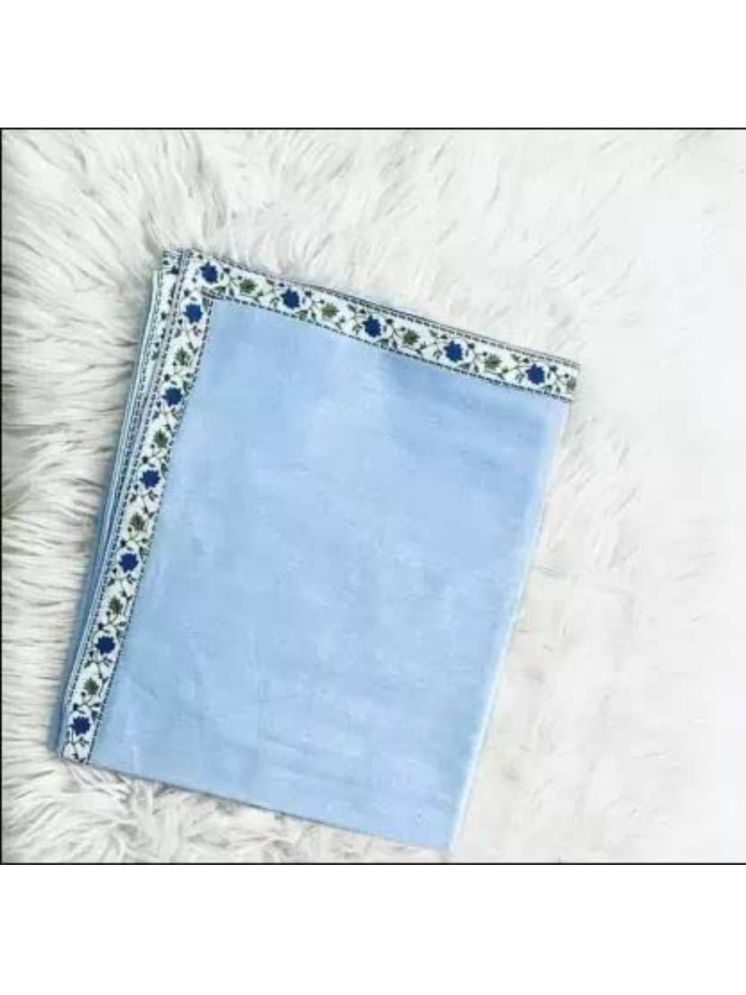     			UrbanArts Cotton Solid Single Bed Dohar - Blue ( Coordinated )