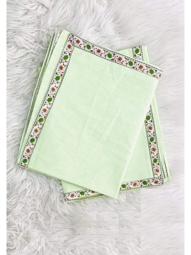     			UrbanArts Cotton Solid Single Bed Dohar - Green ( Coordinated )