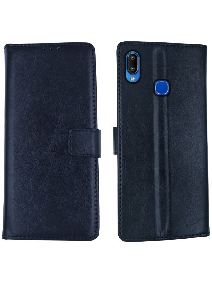     			flip flow Black Flip Cover Artificial Leather Compatible For Vivo Y91 ( Pack of 1 )