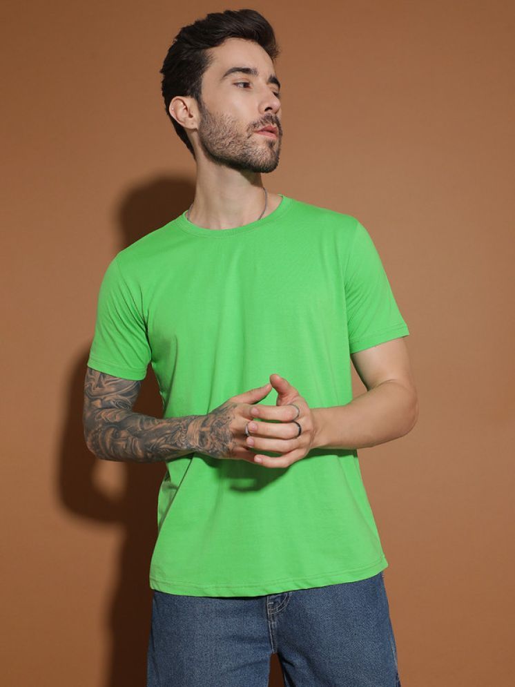     			EPPE Cotton Regular Fit Solid Half Sleeves Men's T-Shirt - Green ( Pack of 1 )