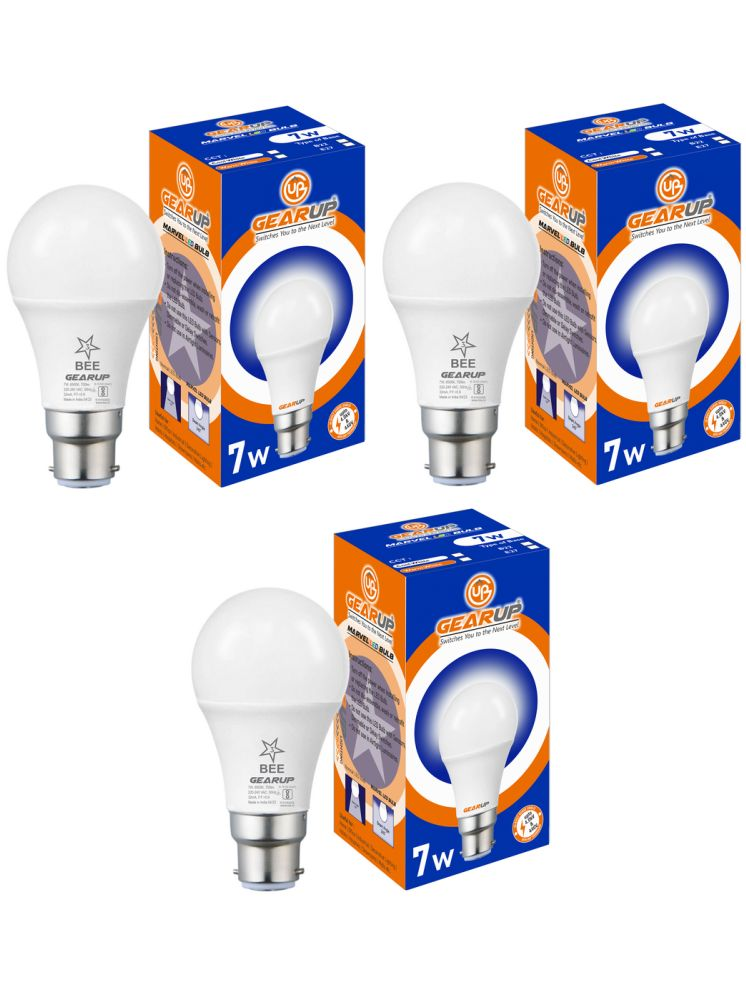     			Gearup 7W Cool Day Light LED Bulb ( Pack of 3 )