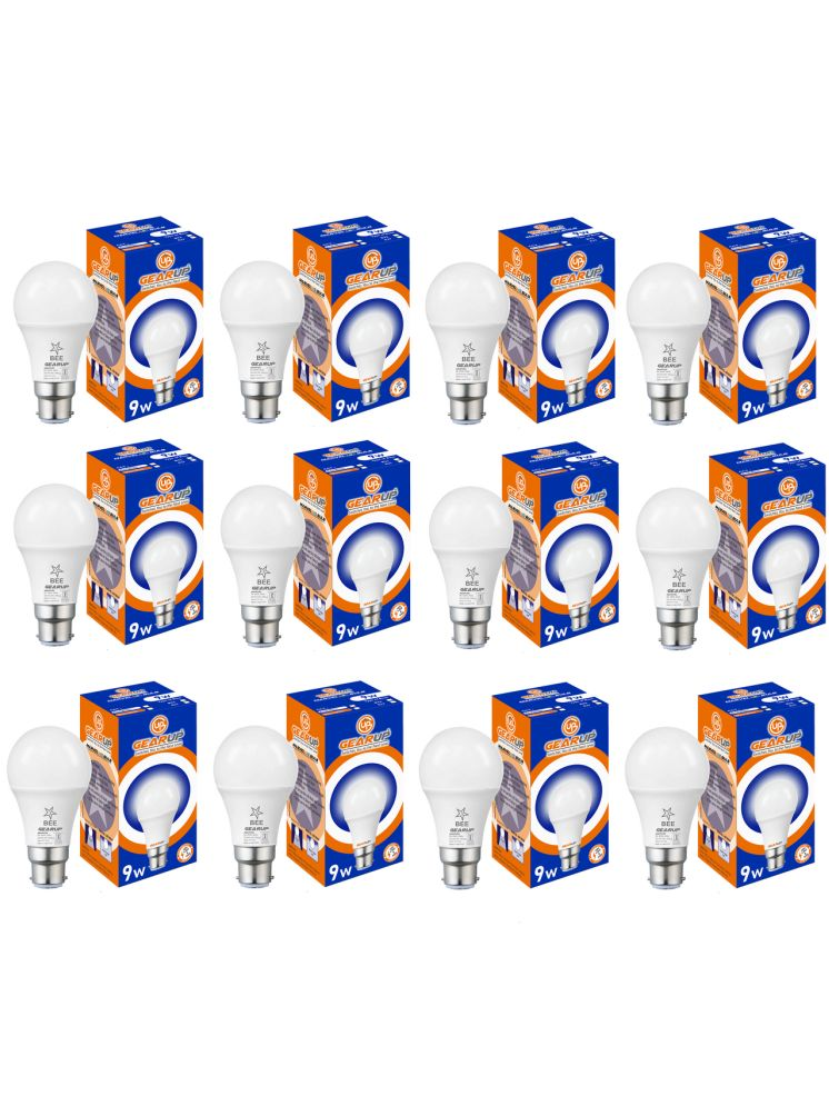     			Gearup 9W Cool Day Light LED Bulb ( Pack of 12 )