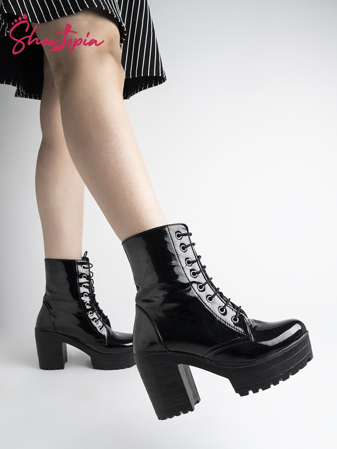     			Shoetopia - Black Women's Ankle Length Boots