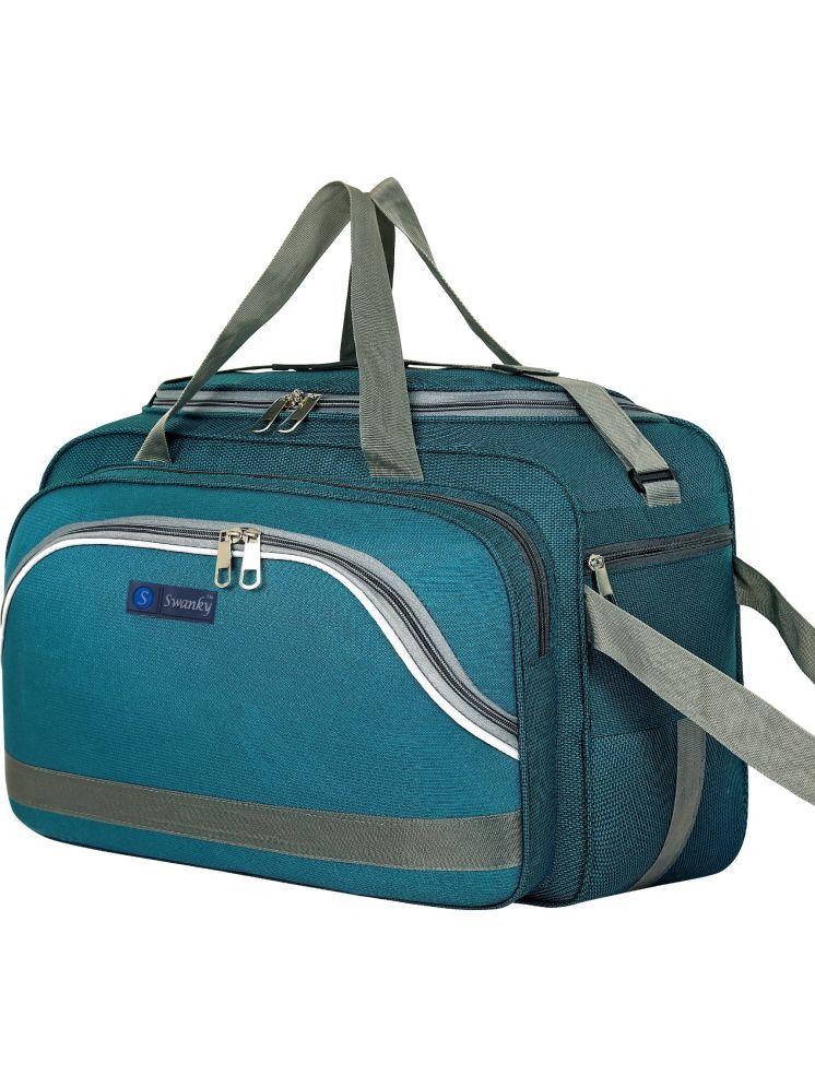     			Swanky 55 Ltrs Green Polyester Duffle Trolley