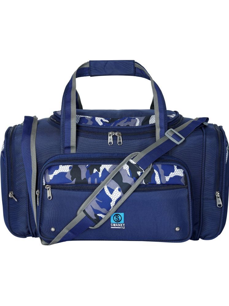     			Swanky 60 Ltrs Blue Polyester Duffle Bag