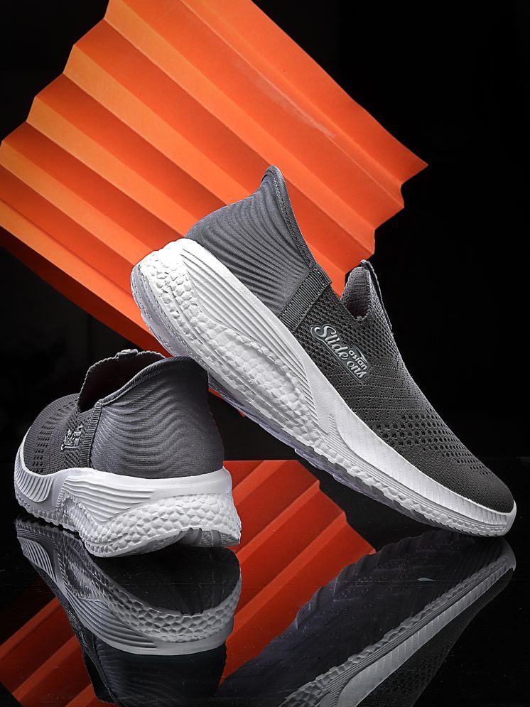     			ASIAN SLIDE-ON-GENTS-13 Dark Grey Men's Sports Running Shoes