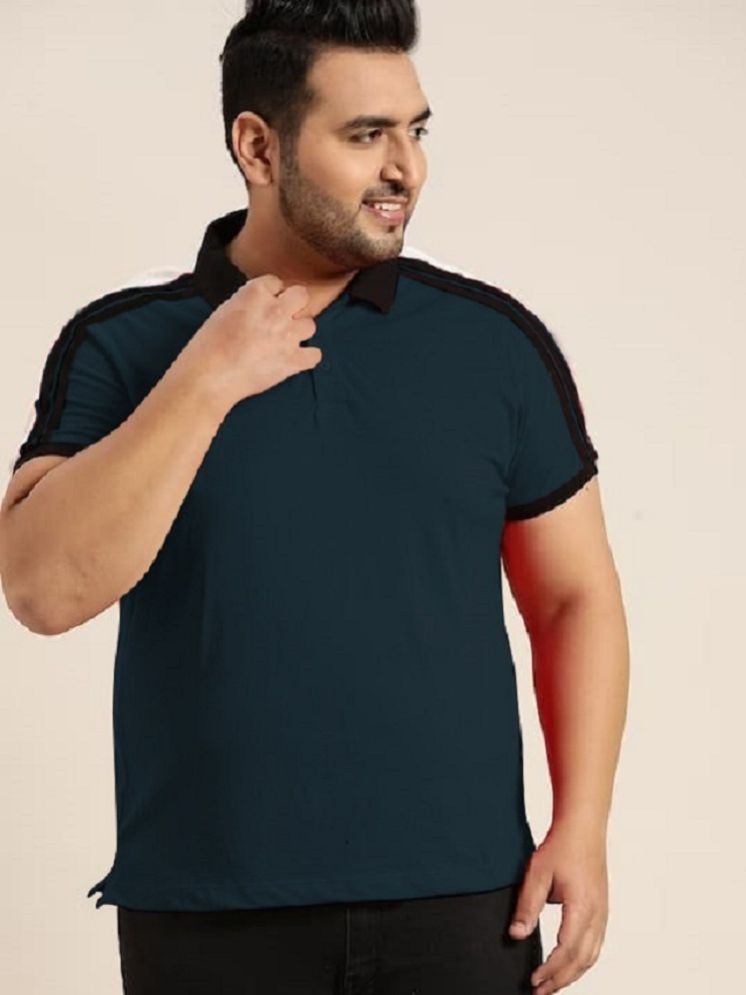     			DAAWEAR OUTFITS Lycra Regular Fit Colorblock Half Sleeves Men's Polo T Shirt - Dark Green ( Pack of 1 )