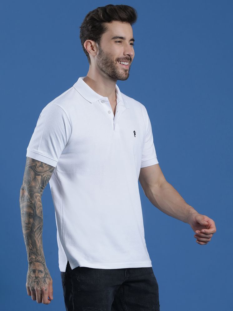     			EPPE Cotton Regular Fit Solid Half Sleeves Men's Polo T Shirt - White ( Pack of 1 )