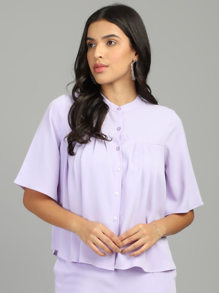     			FITHUB Purple Polyester Women's Shirt Style Top ( Pack of 1 )