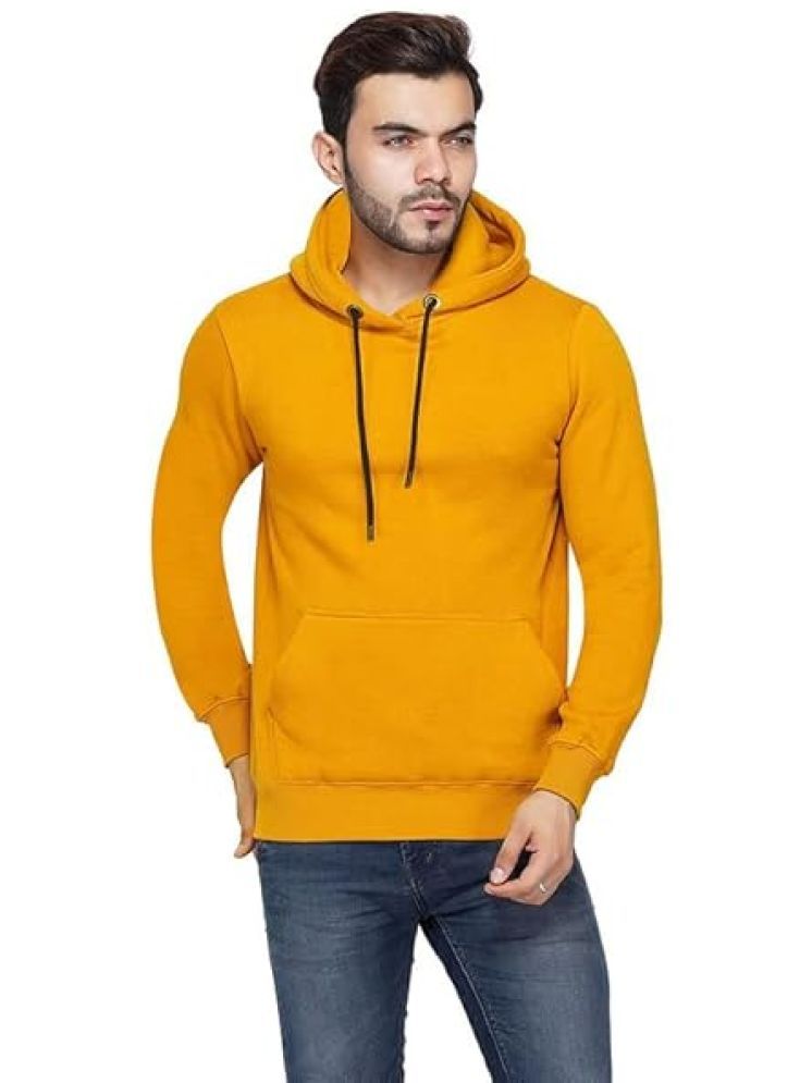     			Glito Fleece Hooded Men's Sweatshirt - Yellow ( Pack of 1 )