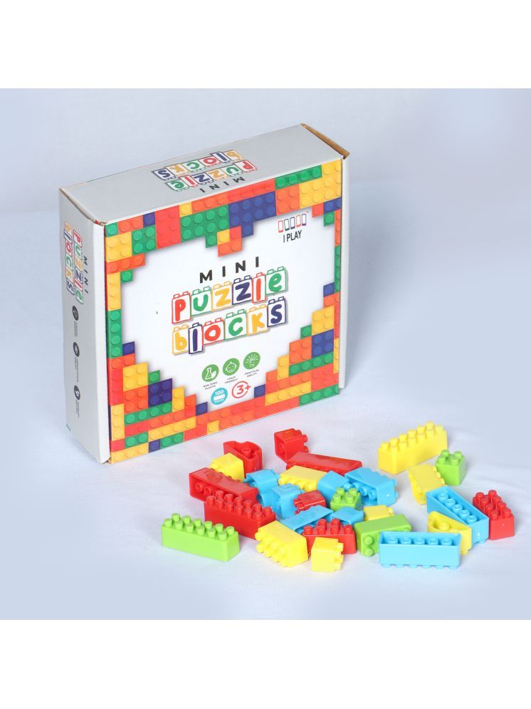     			I Play Mini Block Puzzle Set of 100 Pcs for Kids | Learning and Educational Block Toy for Boy and Girls - Multicolor