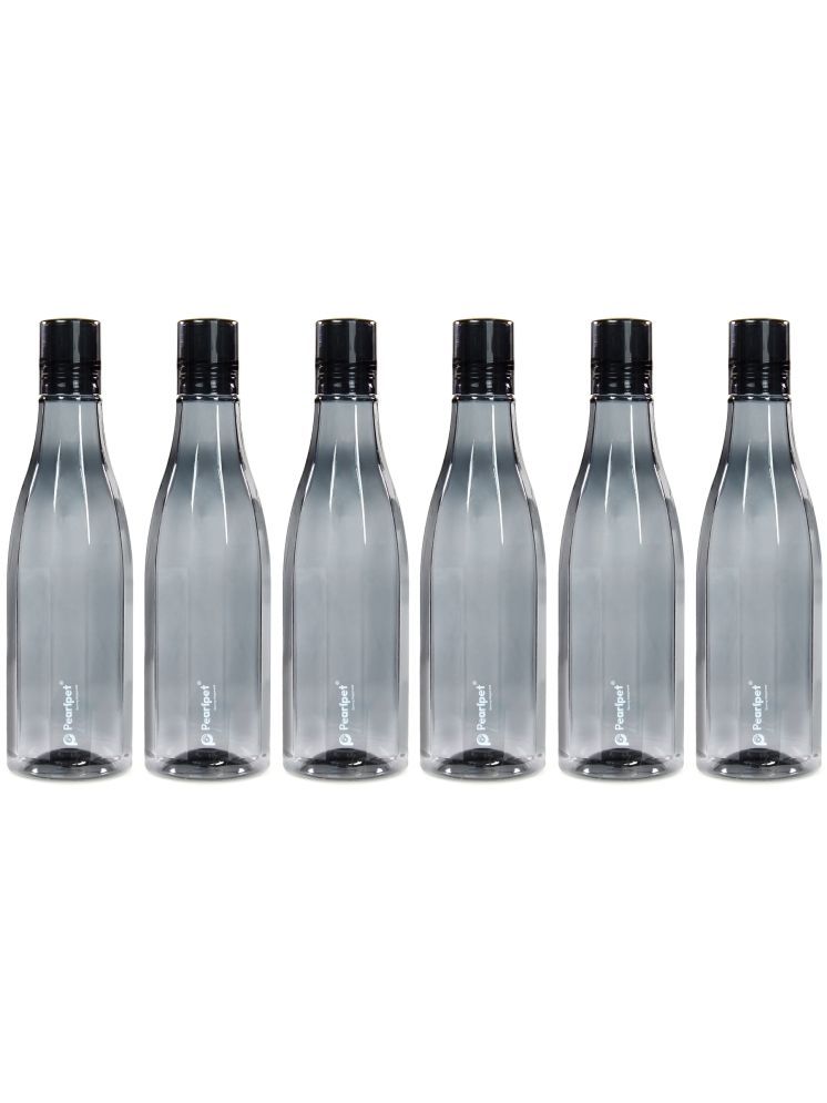     			PearlPet Azzure-1000ml Grey Plastic Water Bottle 1000 mL ( Set of 6 )