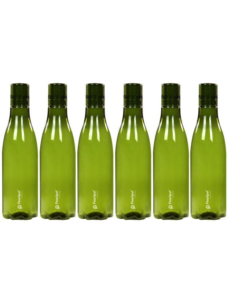     			PearlPet Throttle-1000ml Green Plastic Water Bottle 1000 mL ( Set of 6 )