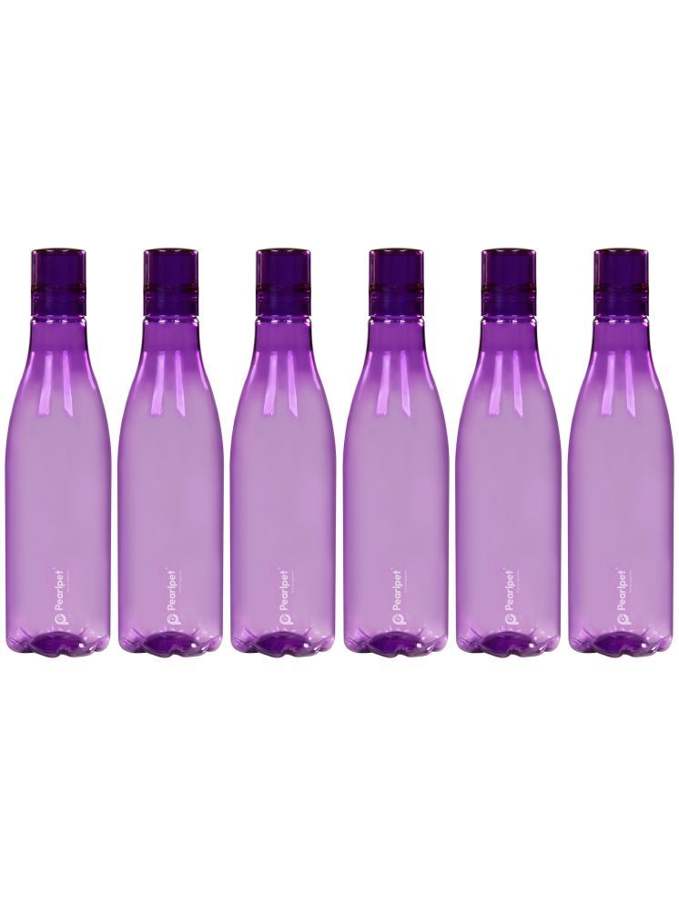     			PearlPet Throttle-1000ml Purple Plastic Water Bottle 1000 mL ( Set of 6 )