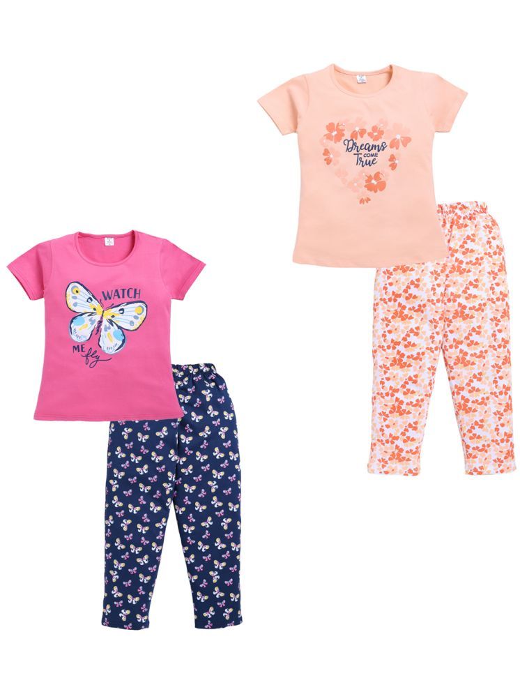     			Todd N Teen - Multicolor Cotton Girls Top & Pyjama Set ( Pack of 2 )