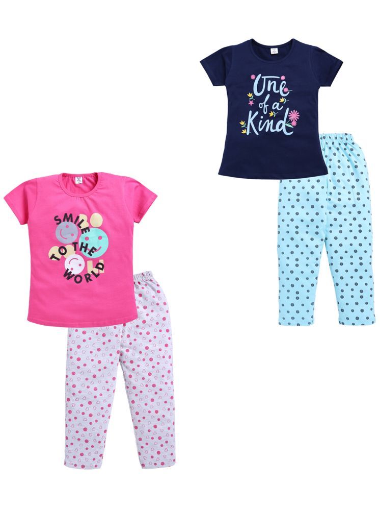     			Todd N Teen - Multicolor Cotton Girls Top & Pyjama Set ( Pack of 2 )