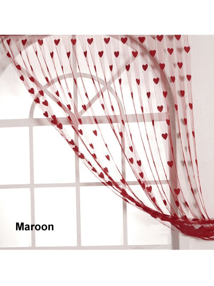     			gharsaaz Abstract Transparent Rod Pocket Curtain 6.5 ft ( Pack of 1 ) - Maroon