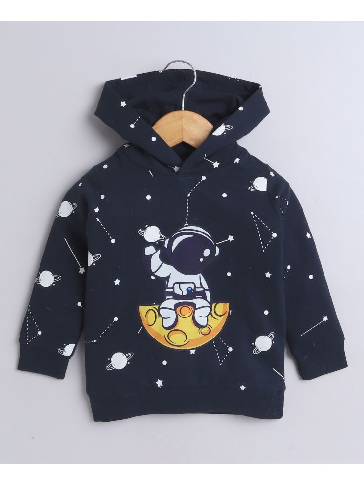     			BUMZEE Navy Boys Full Sleeves Cotton Hooded Sweatshirt Age - 3-6 Months