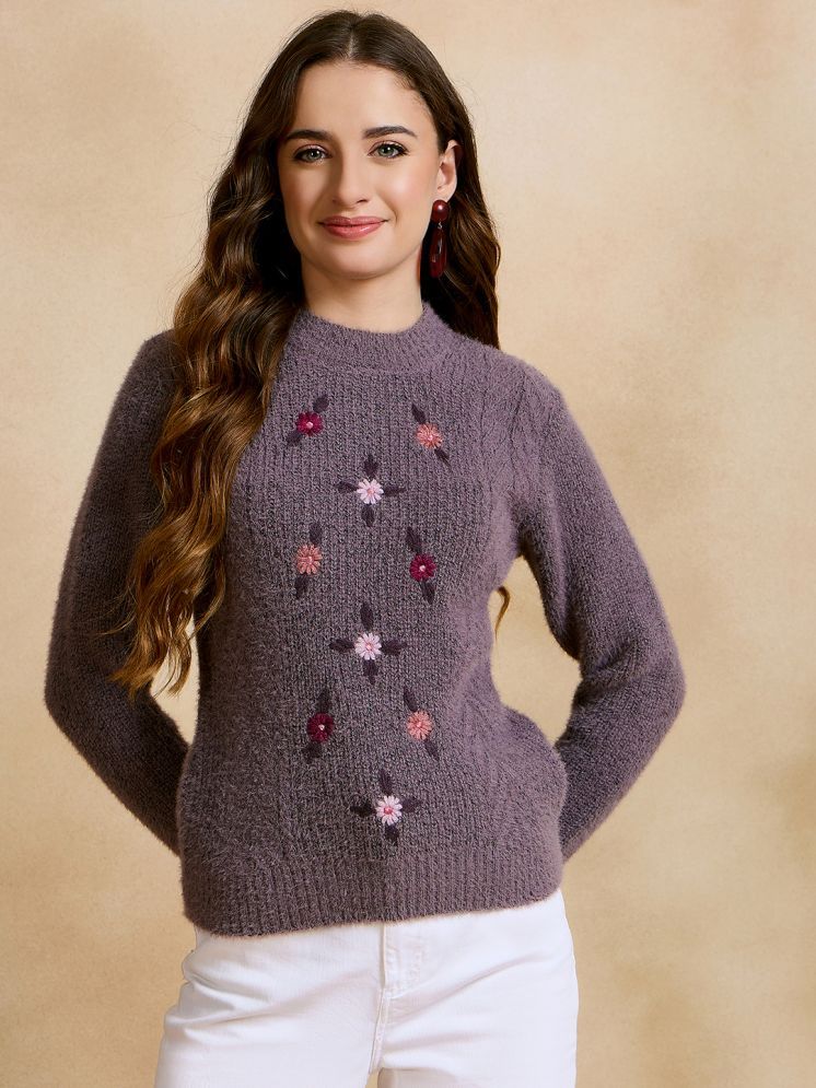     			Clapton Pure Wool Round Neck Women's Pullovers - Multi Color ( )