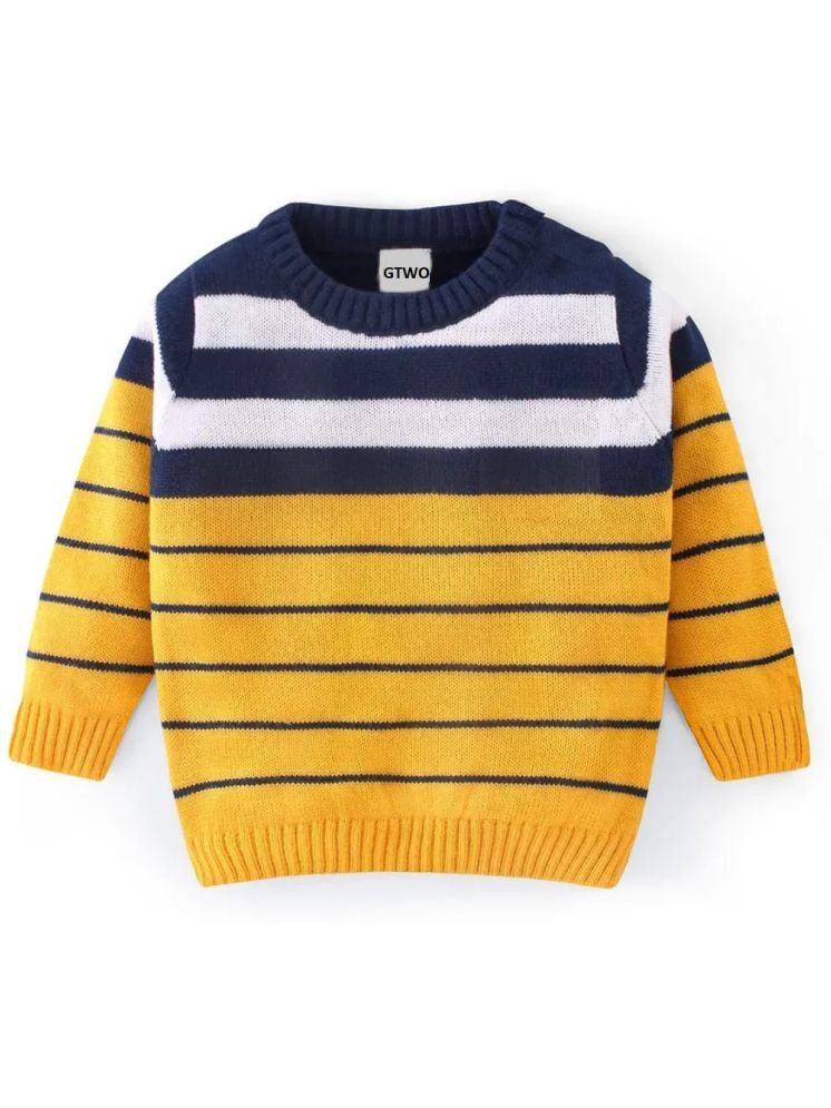     			GTwo Bright Yellow Woollen Blend Boy's Pullover Sweaters ( Pack of 1 )