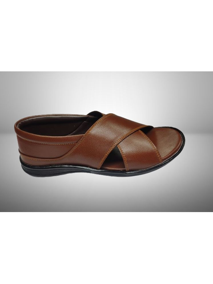     			RAGE GAZE - Tan Men's Sandals