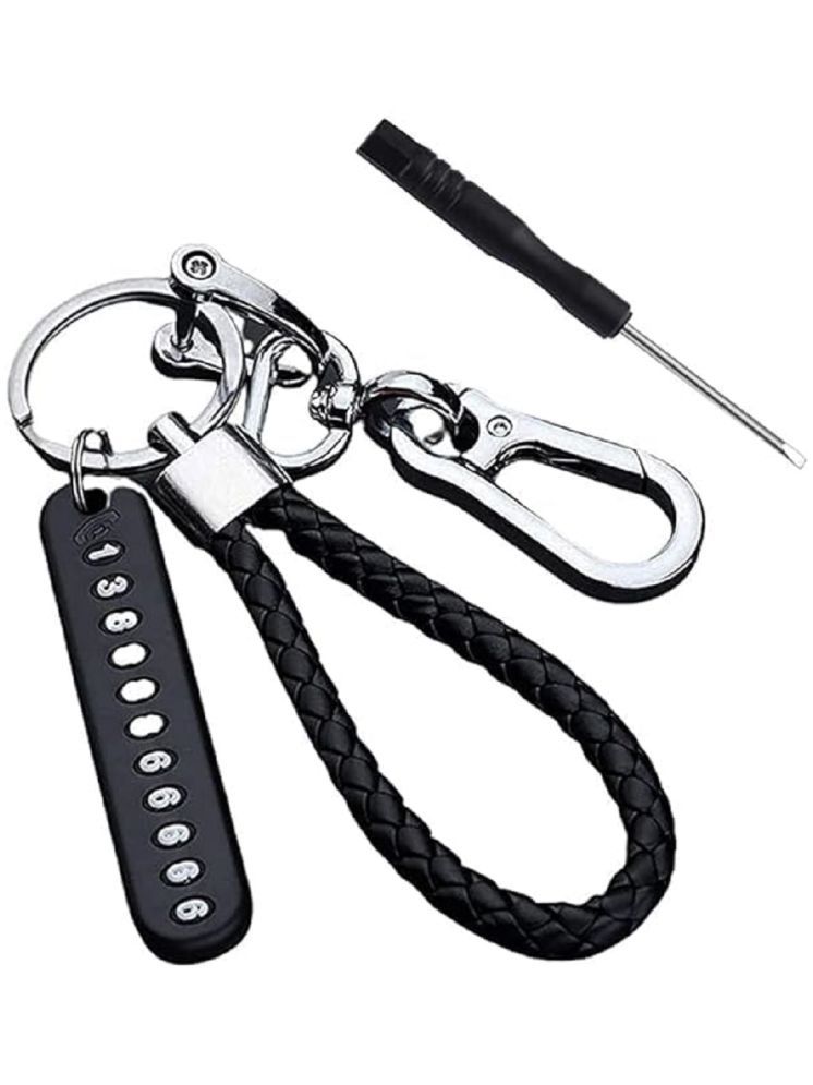     			RAMDEV ENTERPRISE Black Metal Keychain - Pack of 1