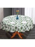 Oasis Hometex Printed Cotton 6 Seater Round Table Cover ( 152 x 152 ) cm Pack of 1 Green