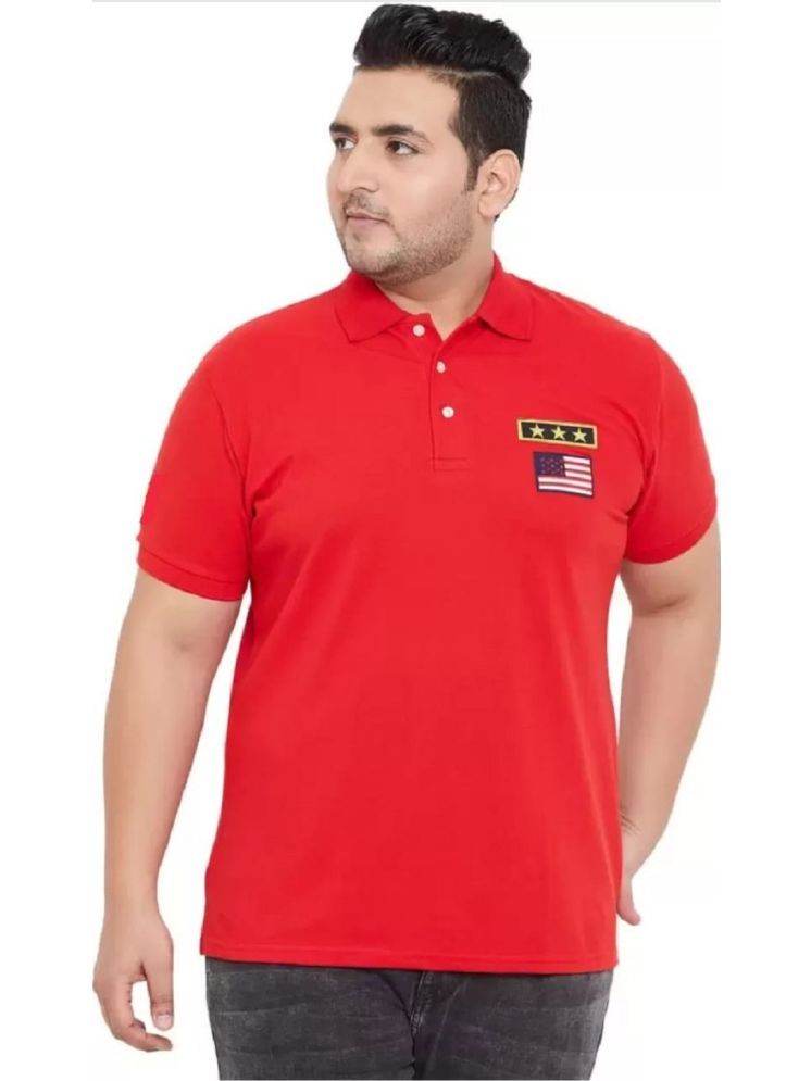     			DAAWEAR OUTFITS Pack of 1 Cotton Regular Fit Solid Half Sleeves Men's Polo T Shirt ( Red )