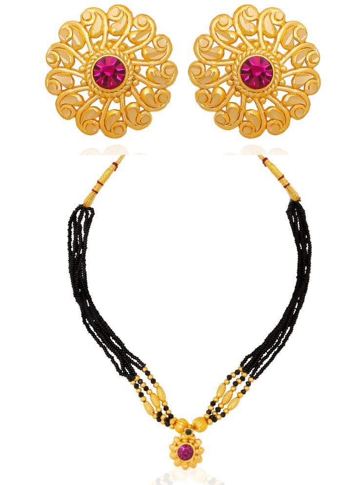     			Drashti Collection White Brass Necklace Set ( Pack of 1 )