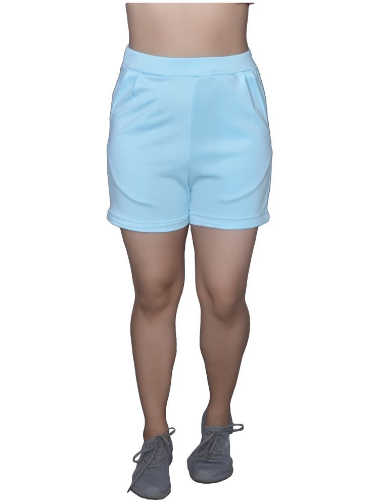     			Leean Patterns Polyester Hot Pants - Blue Single