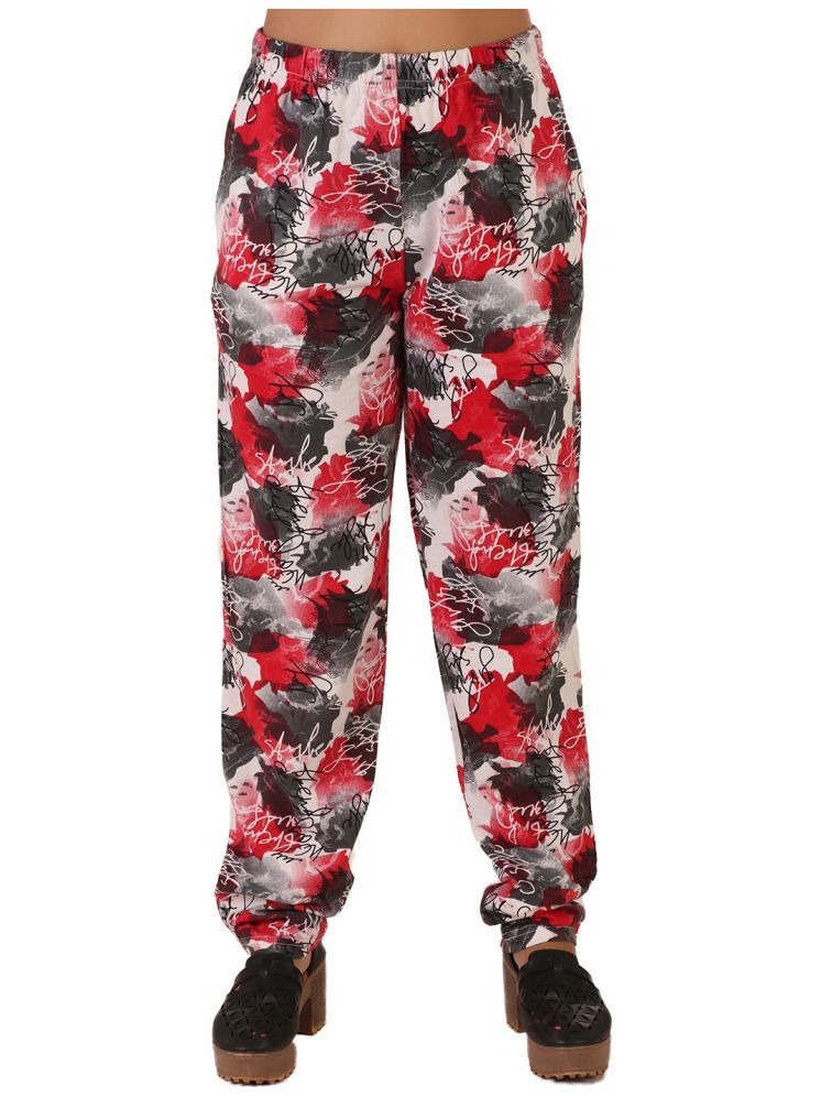     			Leean Patterns Red Hosiery Women's Nightwear Pajamas ( Pack of 1 )