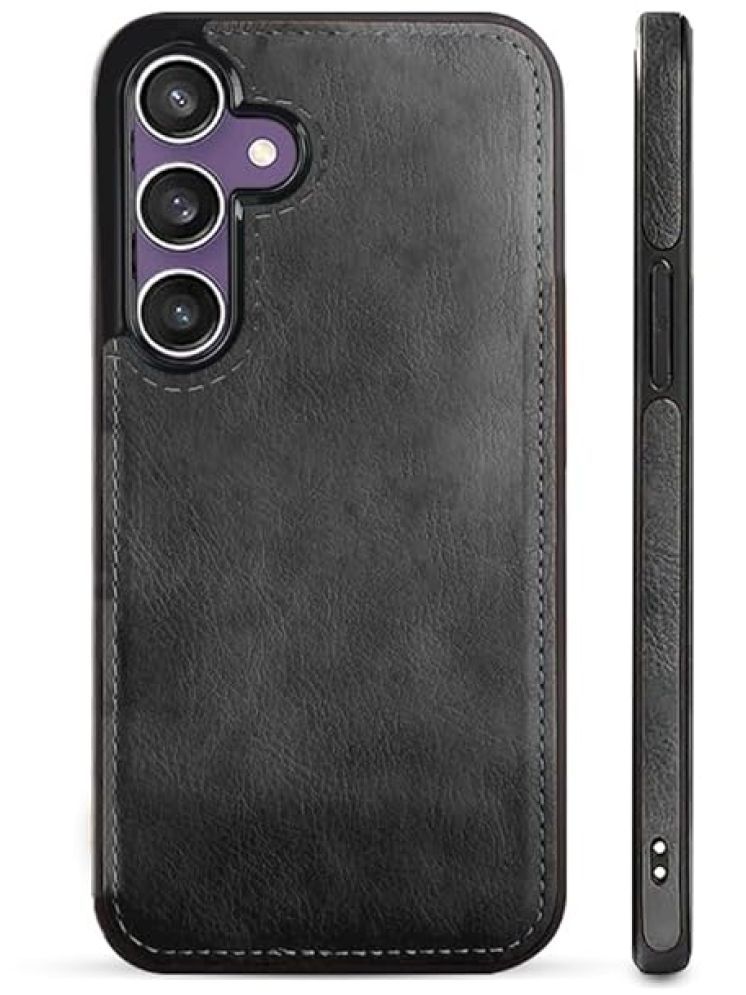     			Megha Star*** Plain Cases Compatible For Artificial Leather Samsung Galaxy S24 ( Pack of 1 )