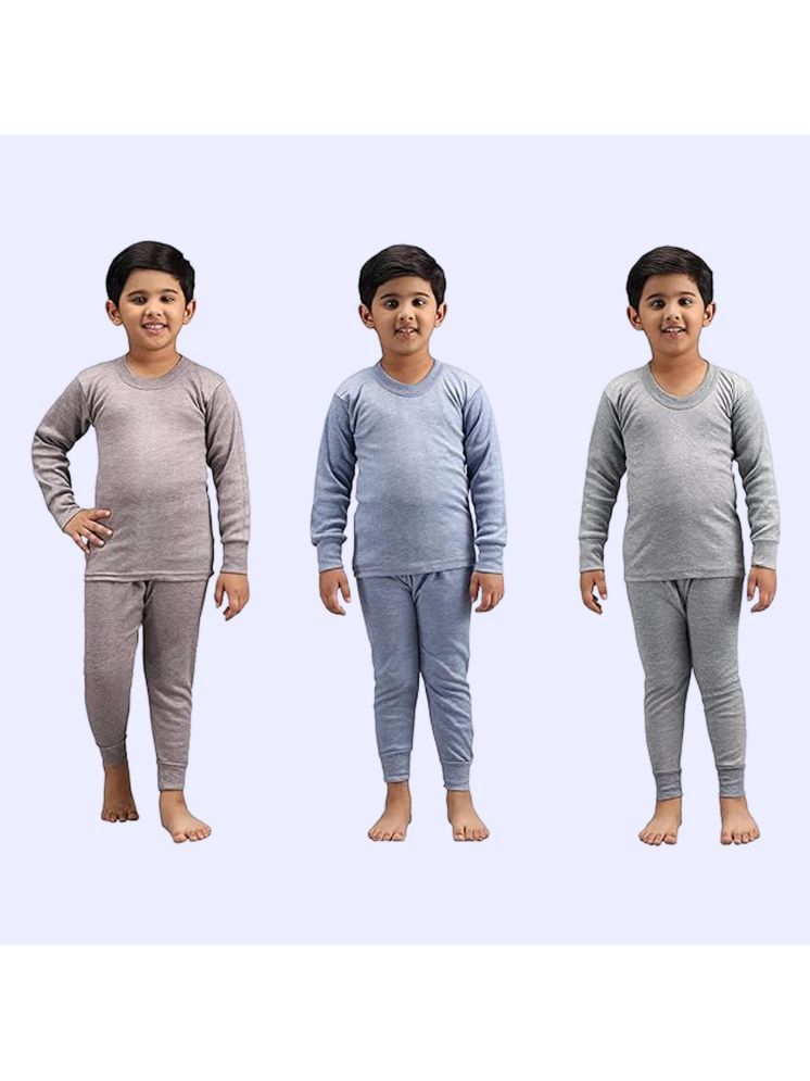     			Paryag Pack of 3 Baby Boys Woollen T-Shirt & Pyjama Set ( Multicolor )