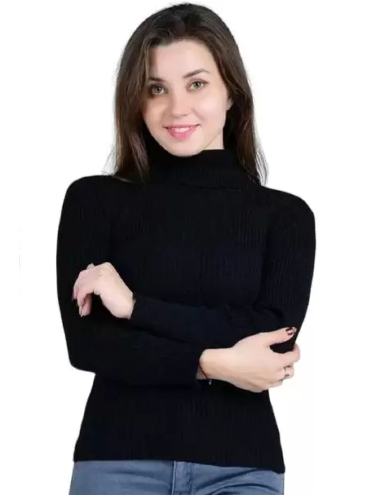     			Resilience Acrylic High Neck Women's Pullovers - Black ( Single )