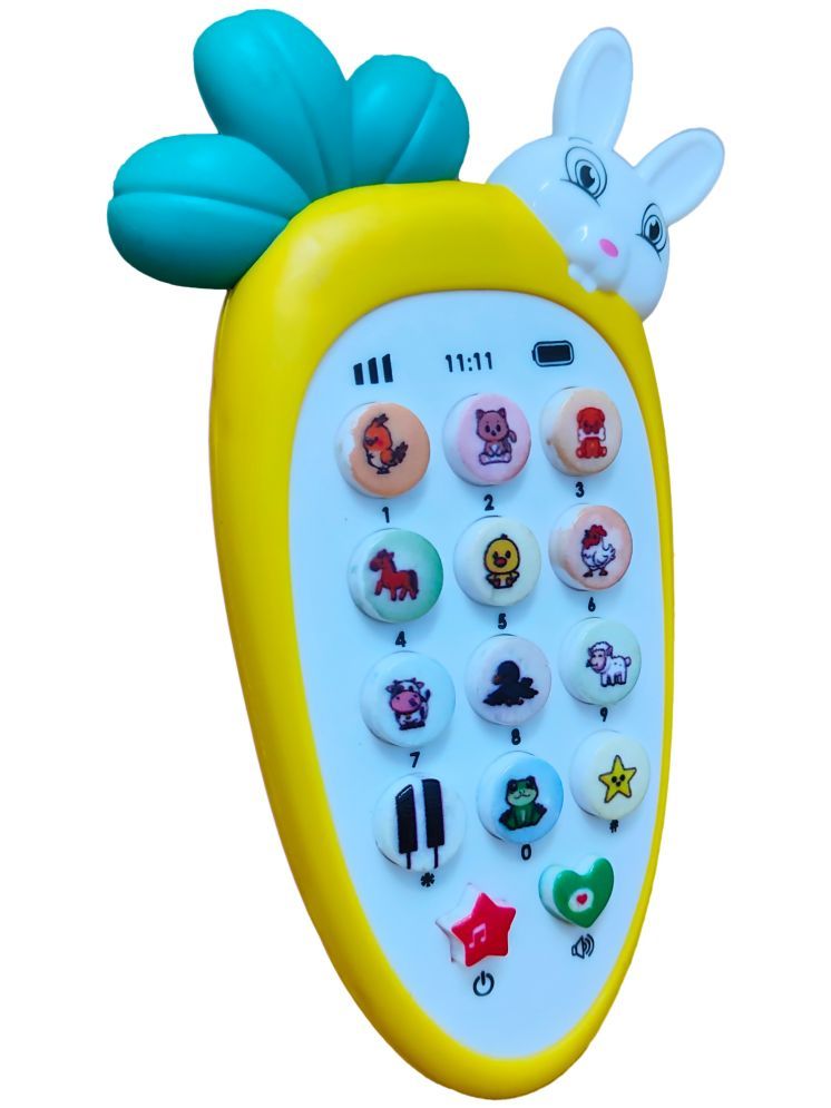     			TOY DEKHO Carrot Tunes MELODY PHONE for kids Musical Mobile Phone For Kids with Animal Sound,Dialer Sound,Ringtones,Lights, Baterry operated,Best Birthday Gift For 3+ Years.