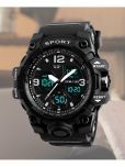 Harbor Black Silicon Analog-Digital Men's Watch