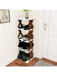 PHILOSHOP Plastic 5 Tier Shoe Rack White