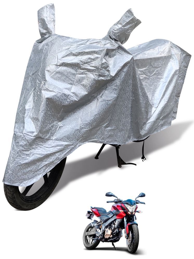     			Auto Hub Bike Body Cover for Bajaj Pulsar 200 NS ( Pack of 1 ) , Silver